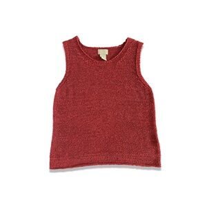 🏷️*Price Drop* Sigrid Olsen Sport Rust Sleeveless Sweater Size Small Petite